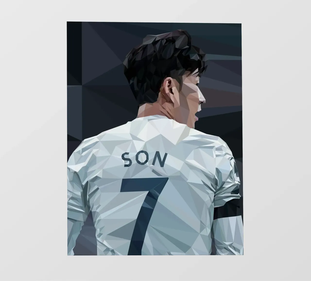 Son the Football Player pellicola backlit da Low poly art