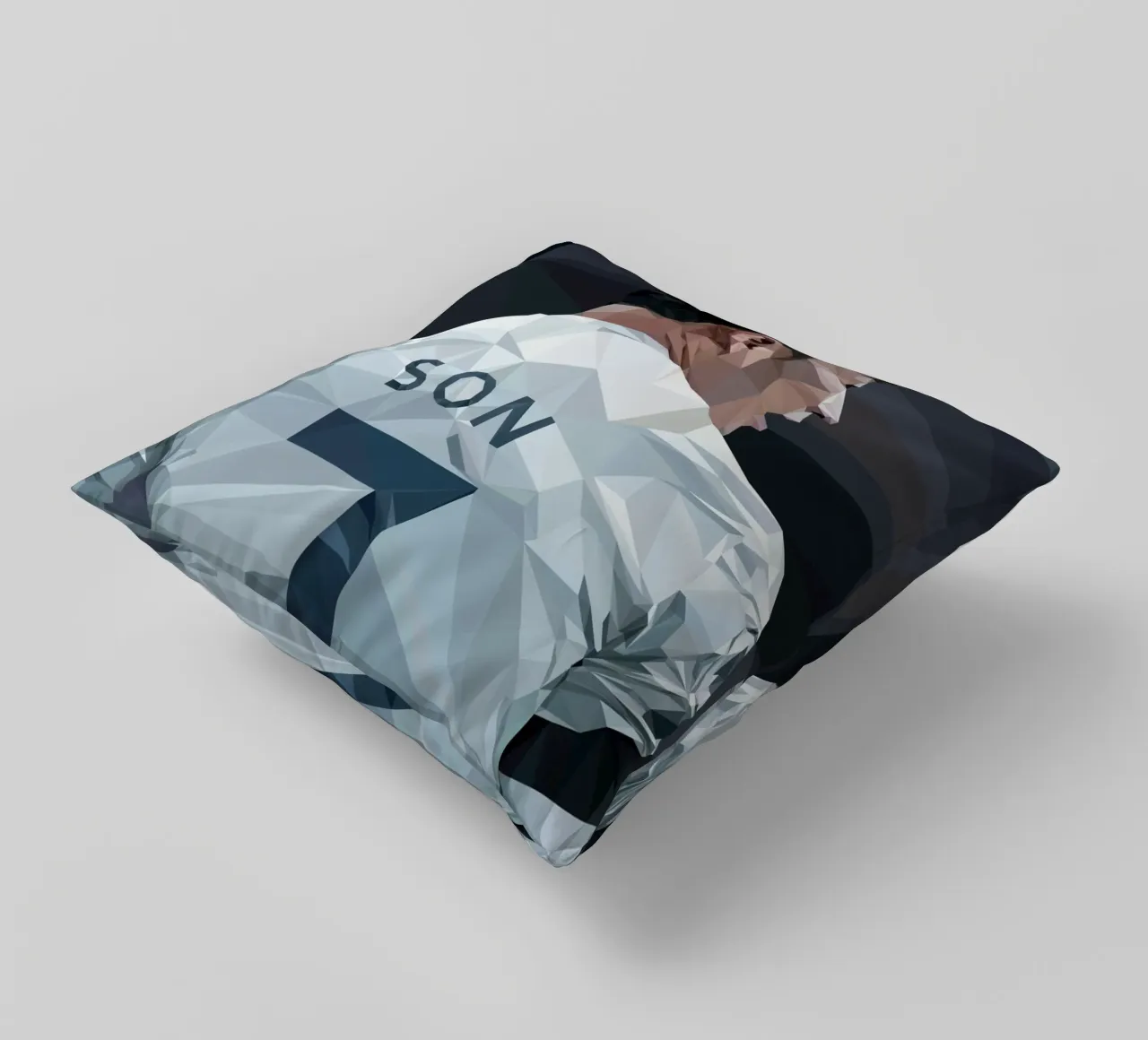 Son the Football Player cuscino da Low poly art