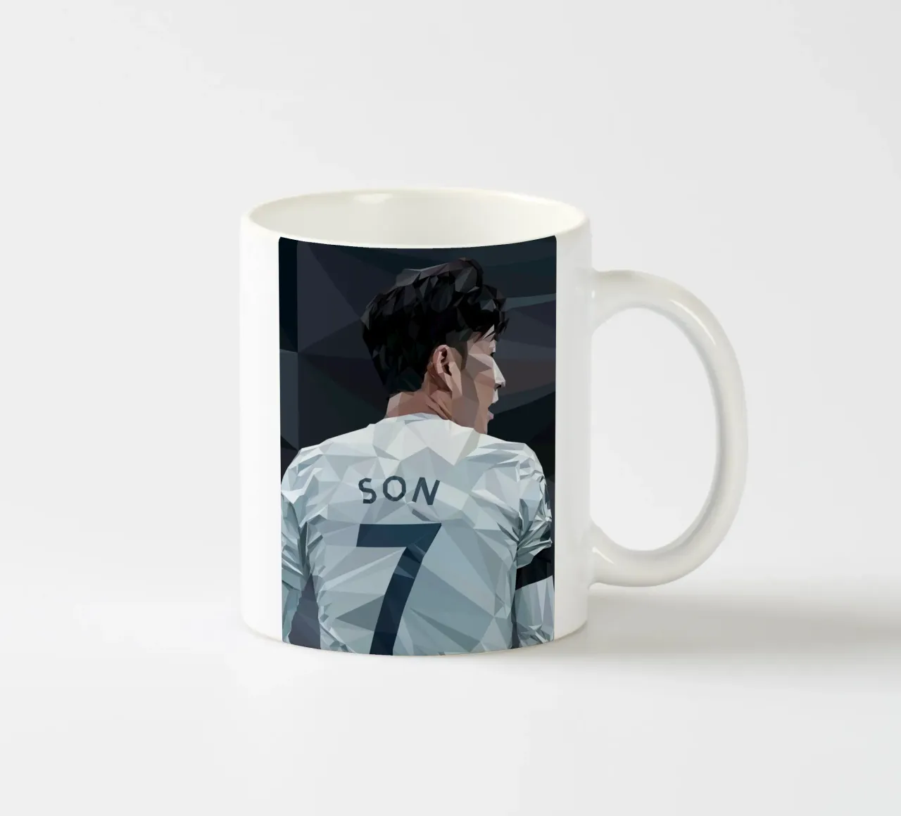 Son the Football Player tazza in ceramica da Low poly art