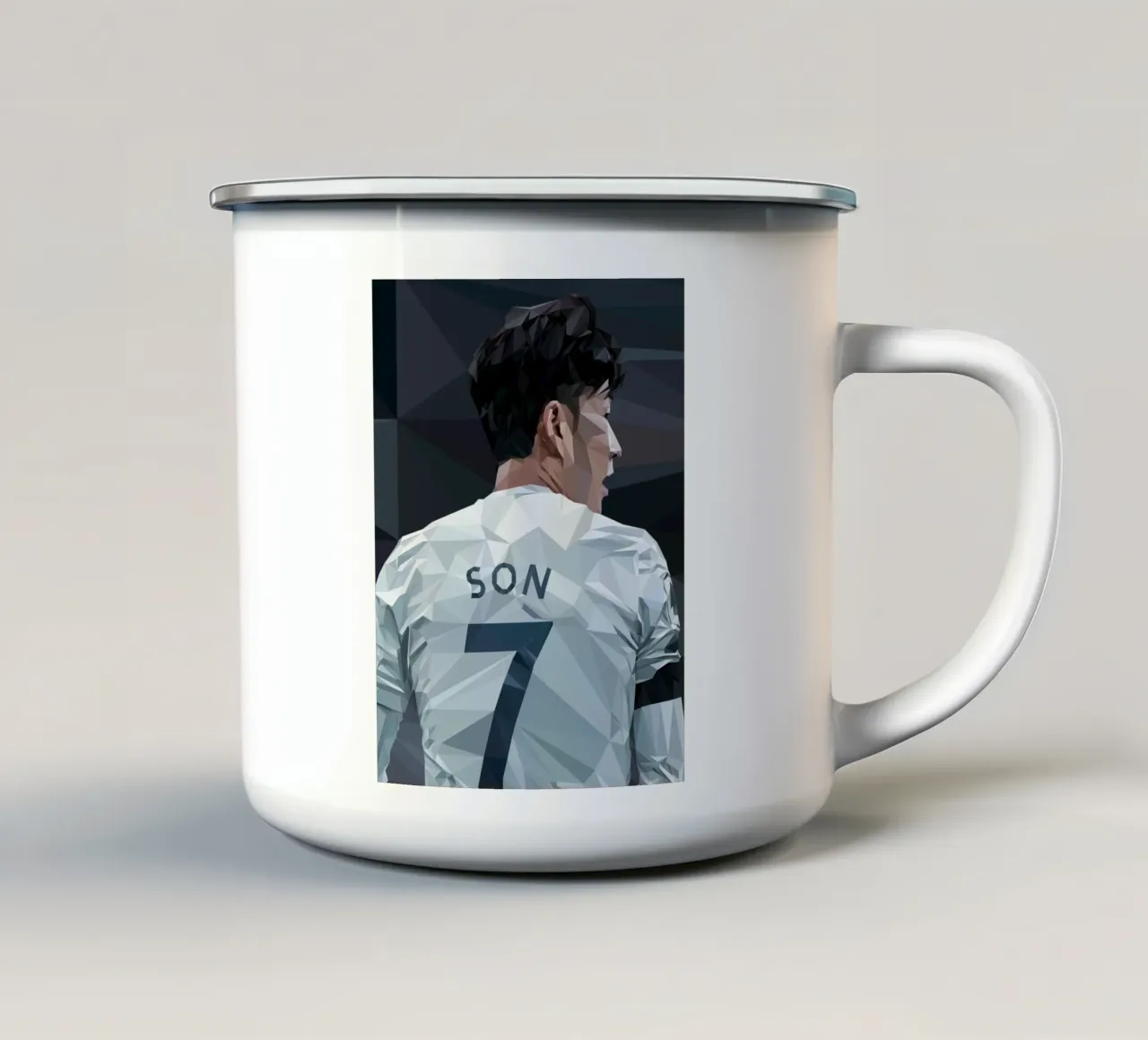 Son the Football Player tazza in smalto da Low poly art