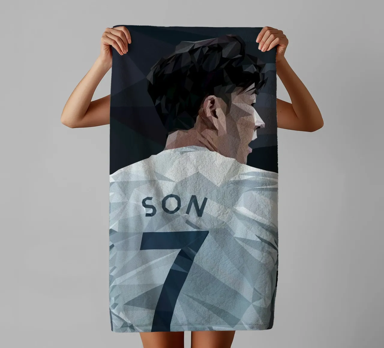 Son the Football Player asciugamano da bagno da Low poly art