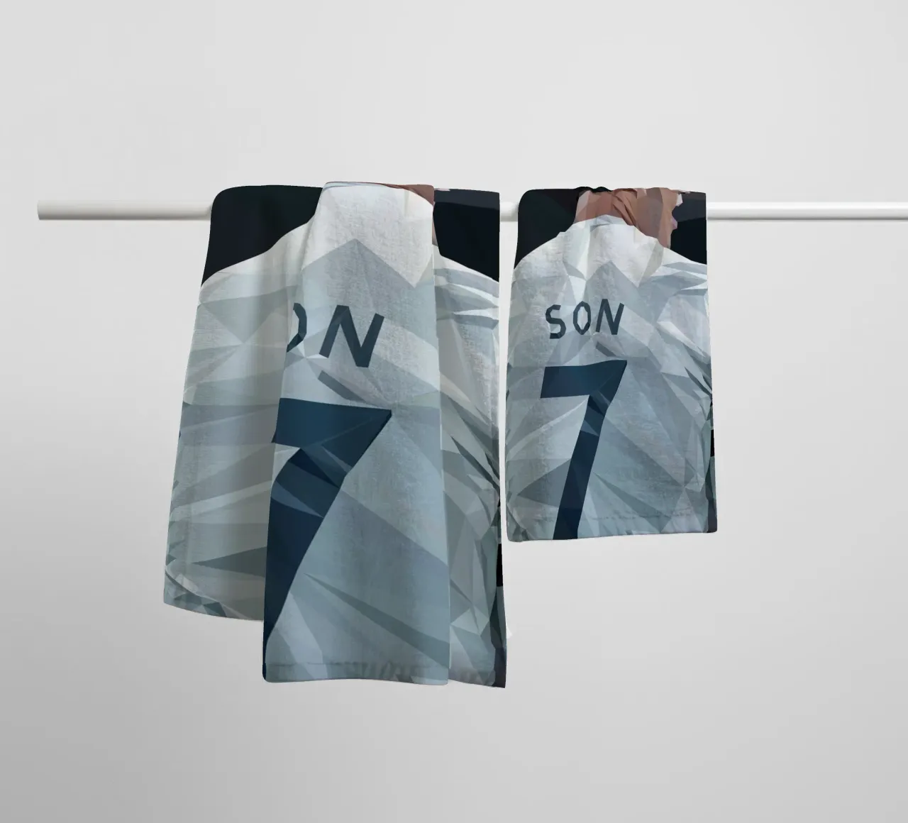 Son the Football Player asciugamano da bagno da Low poly art