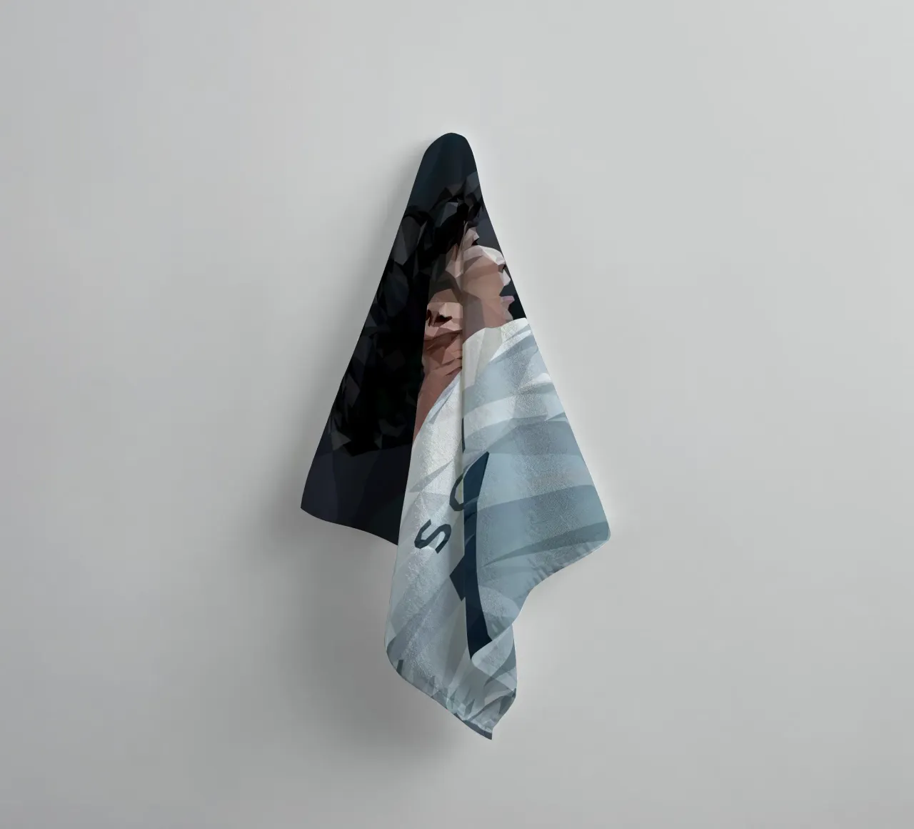 Son the Football Player asciugamano da bagno da Low poly art