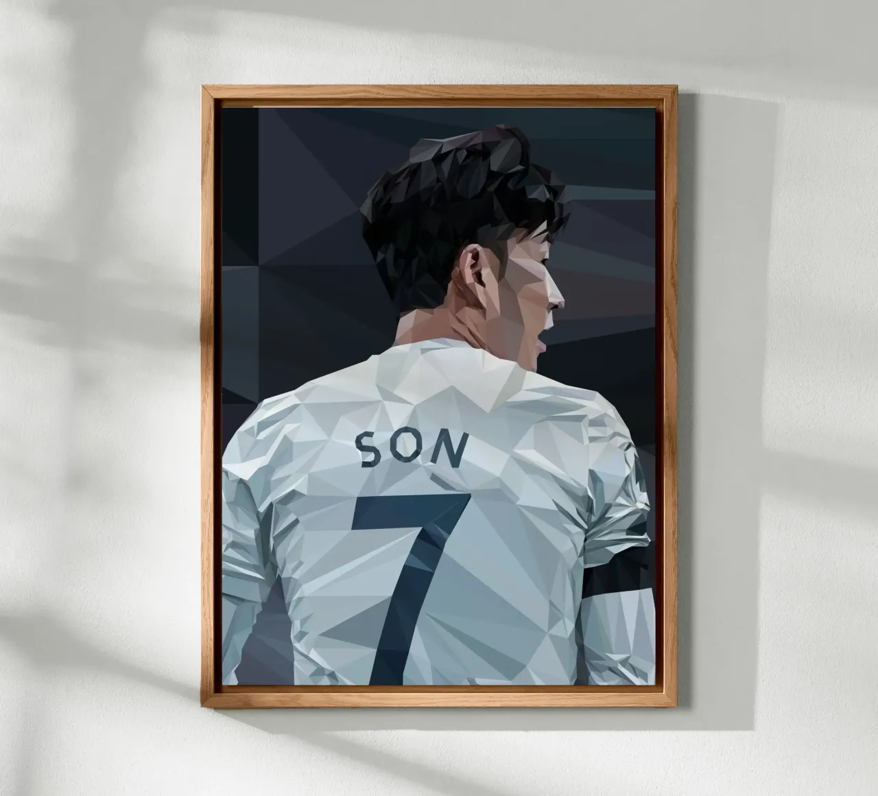 Son the Football Player alluminio dibond da Low poly art