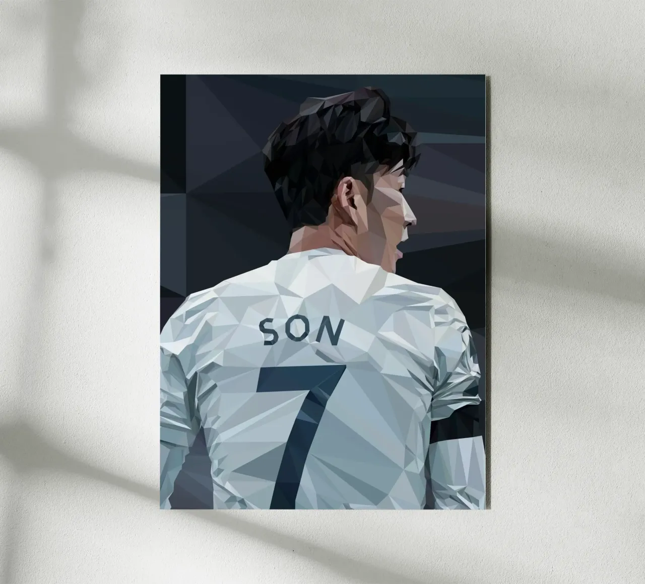 Son the Football Player alluminio dibond da Low poly art