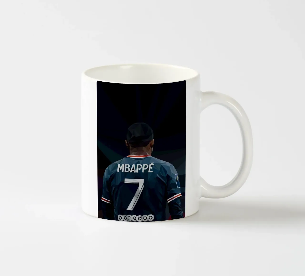 Mbappe The Football Player tazza in ceramica da Low poly art