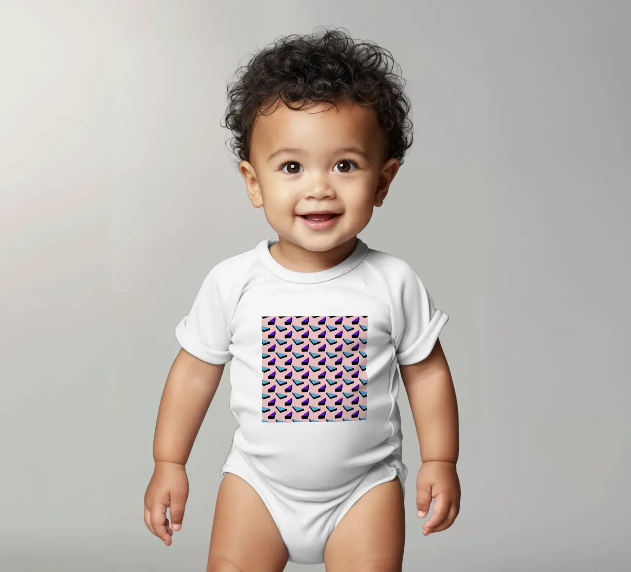 Geometric Candy body neonato maniche corte da Vasare Nar