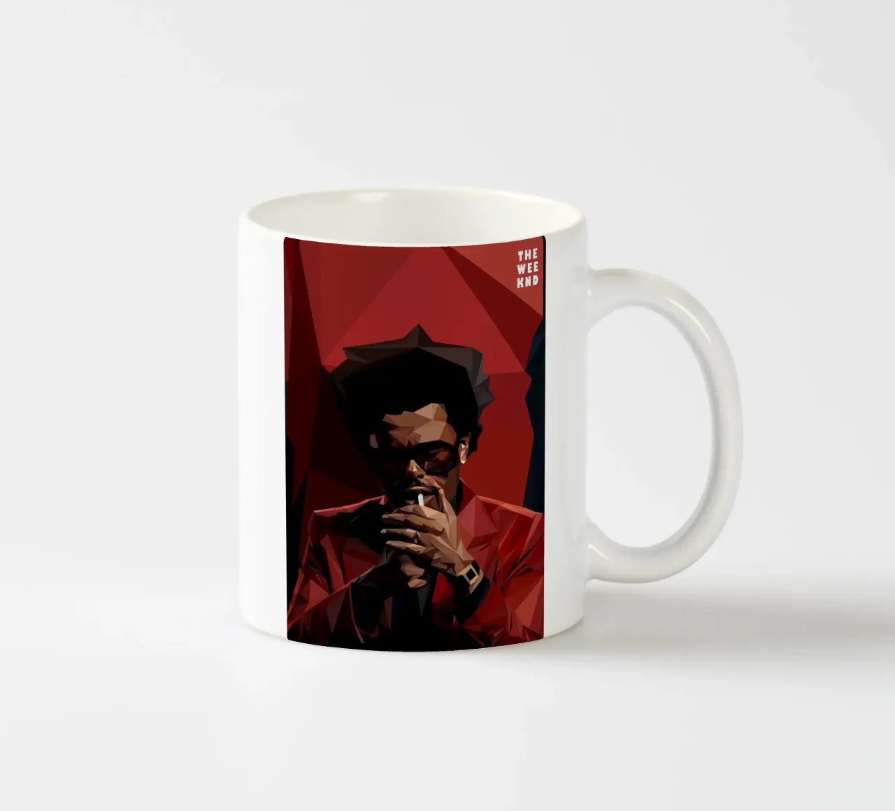 The Weeknd tazza in ceramica da Low poly art