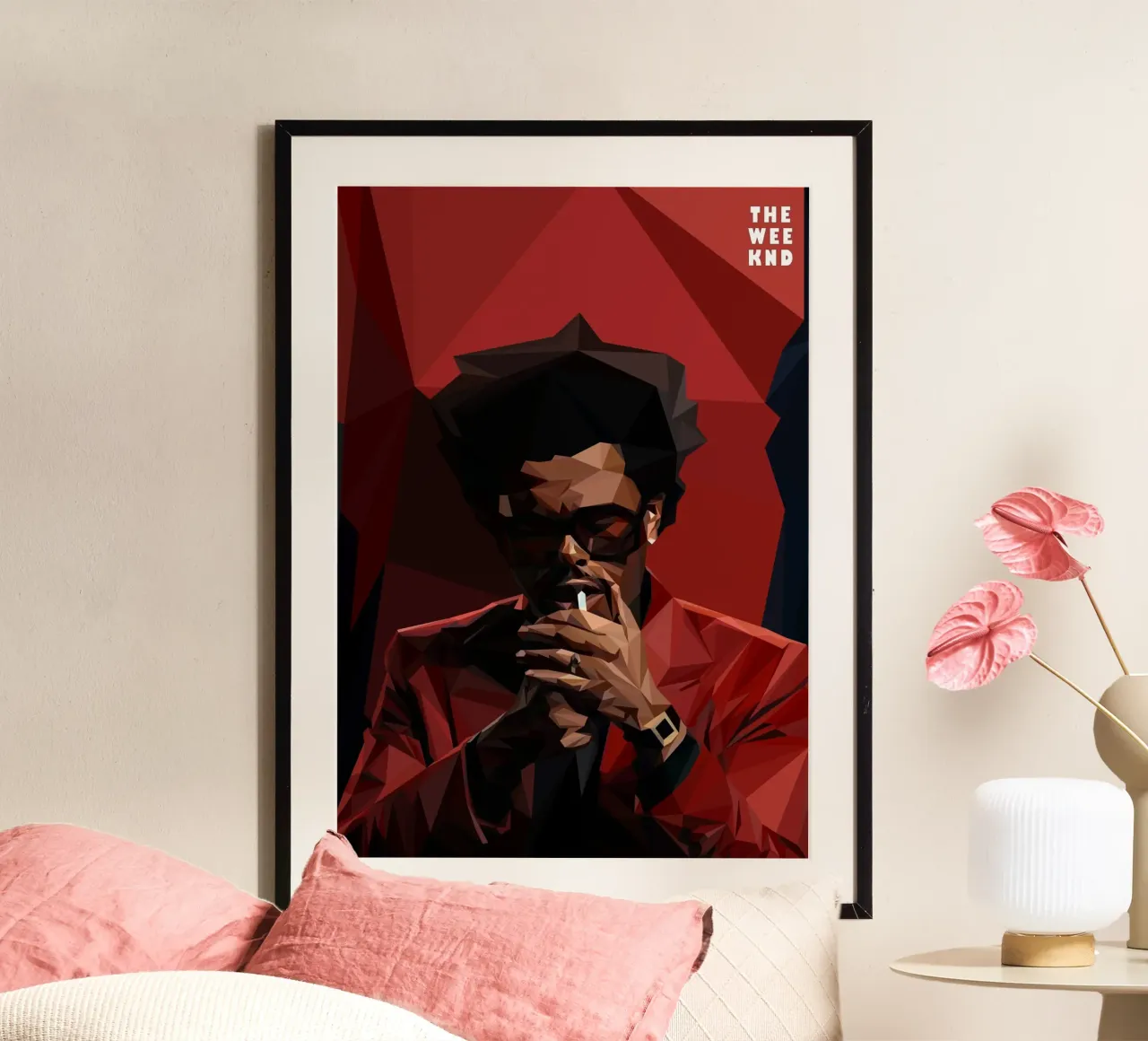 The Weeknd hahnemühle by Low poly art