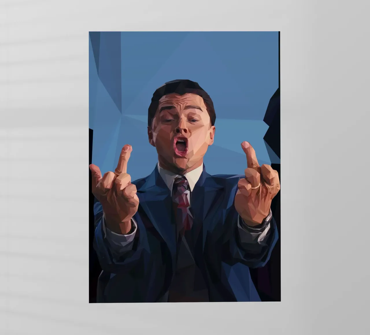 Leonardo Meme hand pellicola backlit da Low poly art