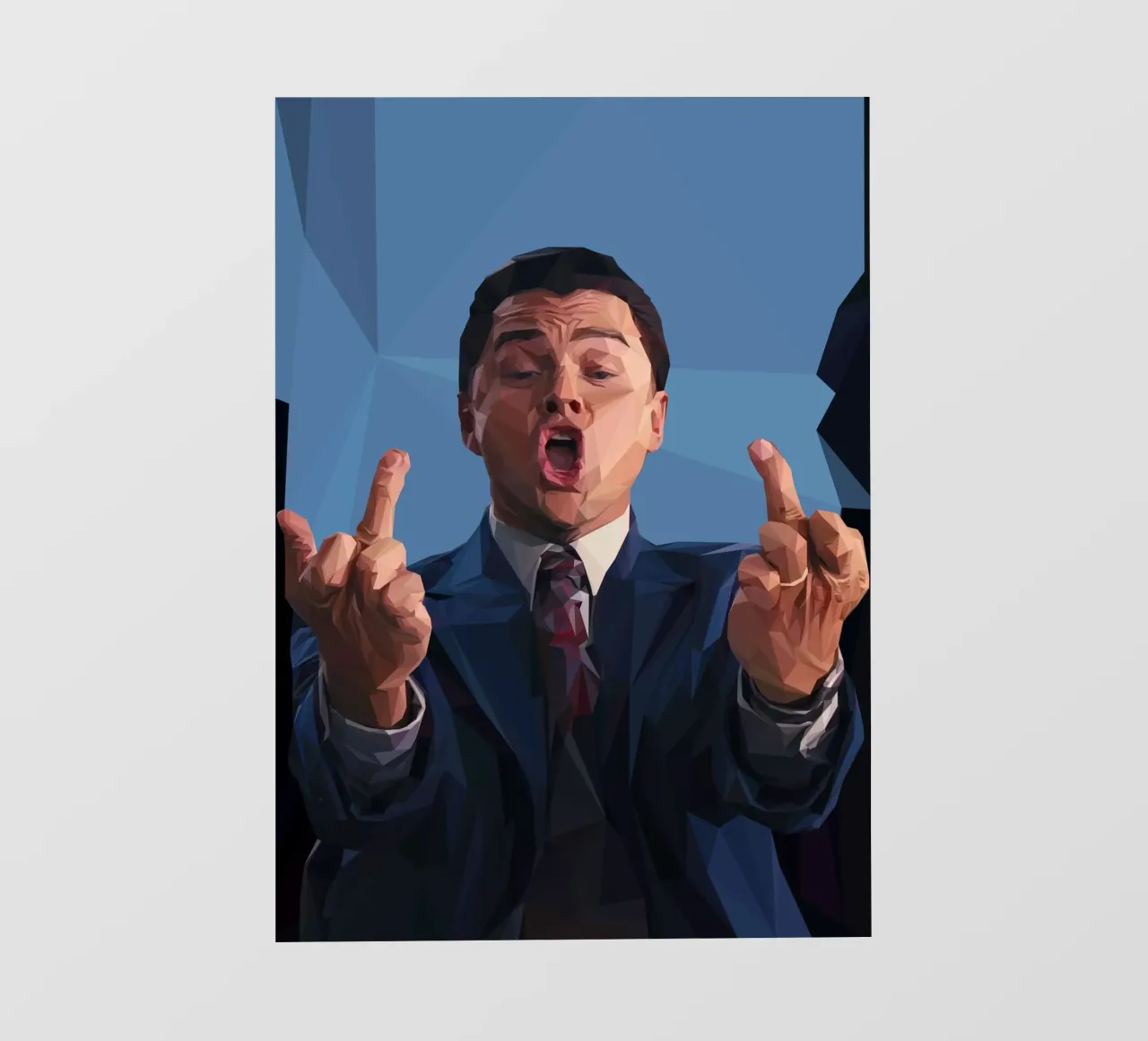 Leonardo Meme hand telo in pvc da Low poly art