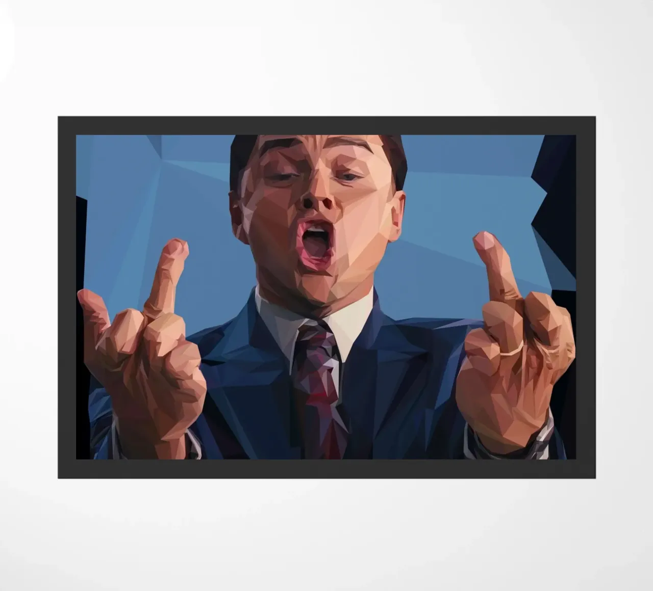 Leonardo Meme hand zerbino da Low poly art