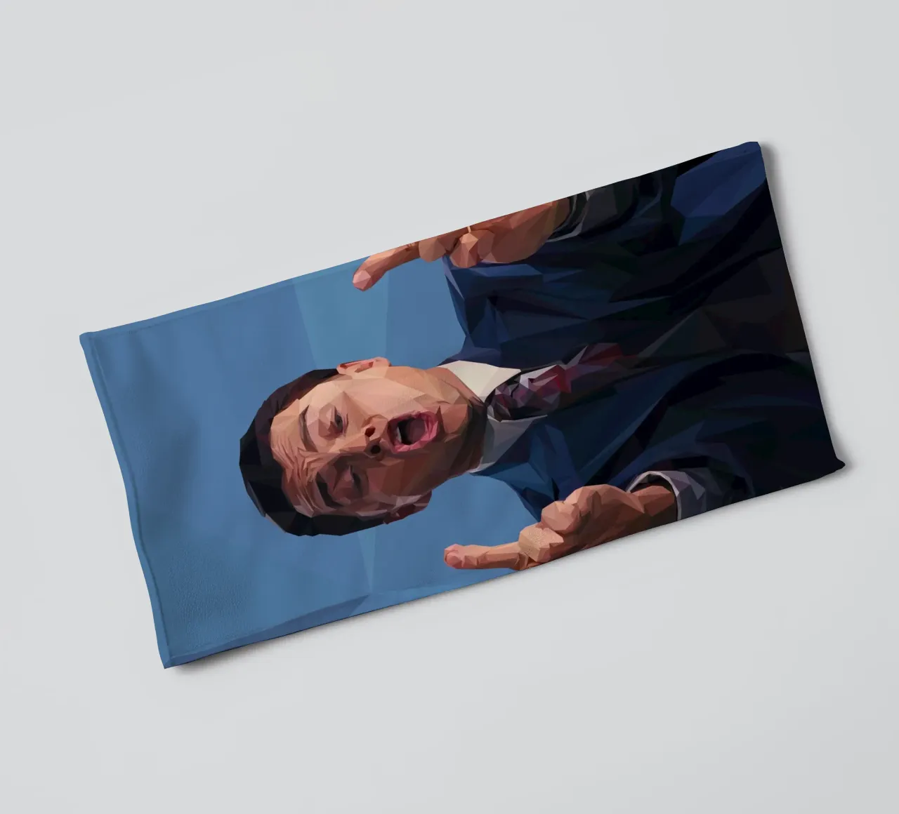Leonardo Meme hand asciugamano da bagno da Low poly art