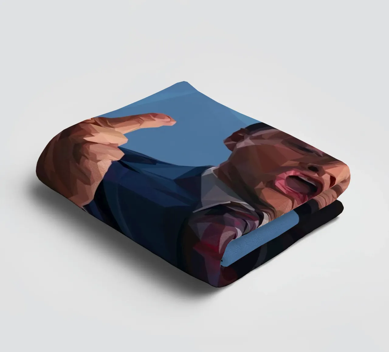 Leonardo Meme hand asciugamano da bagno da Low poly art