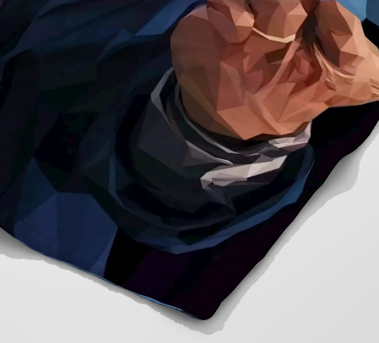 Leonardo Meme hand coperta in pile da Low poly art