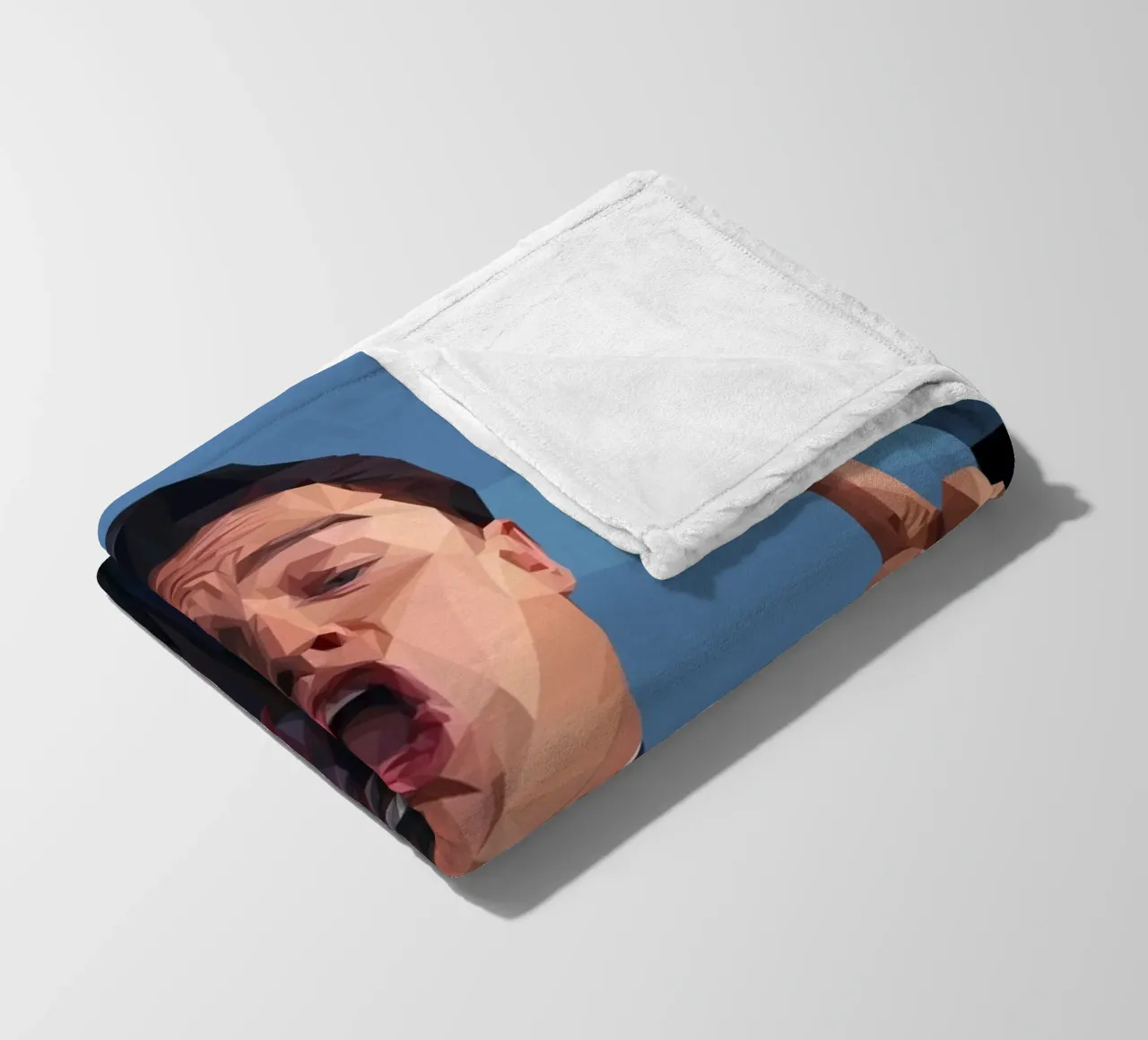 Leonardo Meme hand coperta in pile da Low poly art