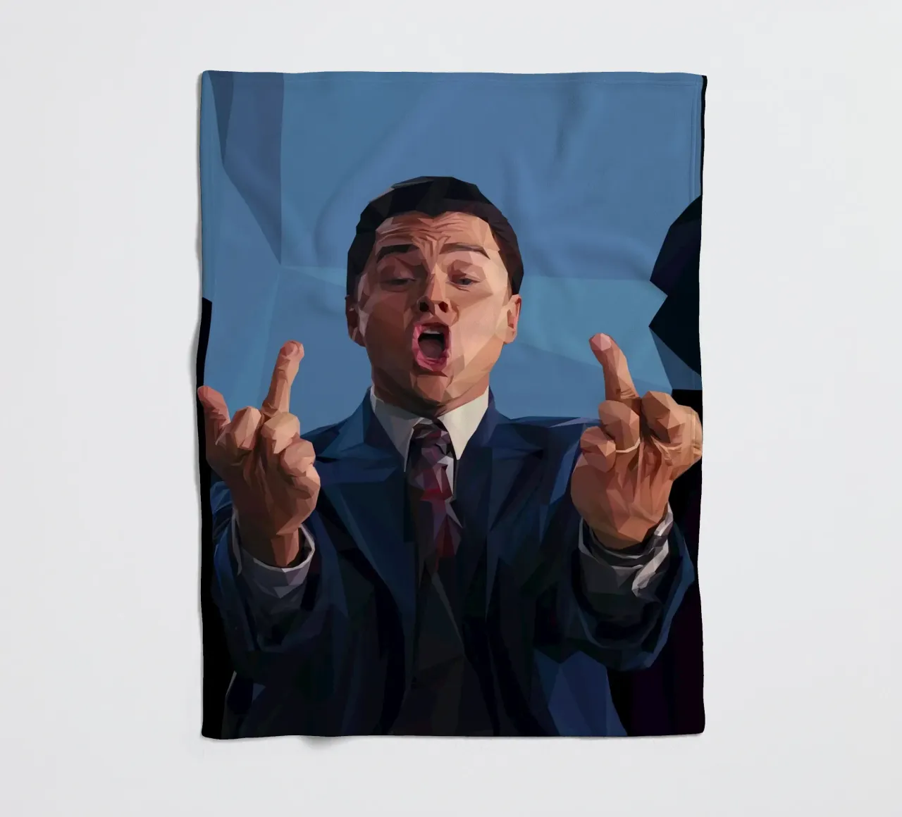 Leonardo Meme hand coperta in pile da Low poly art