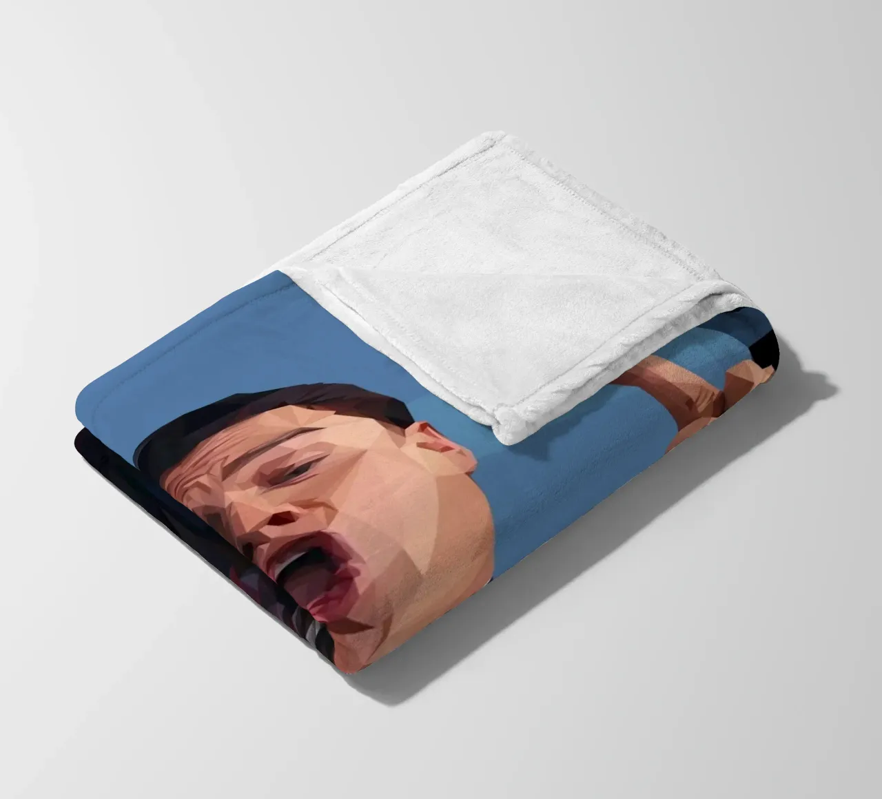 Leonardo Meme hand coperta in pile da Low poly art