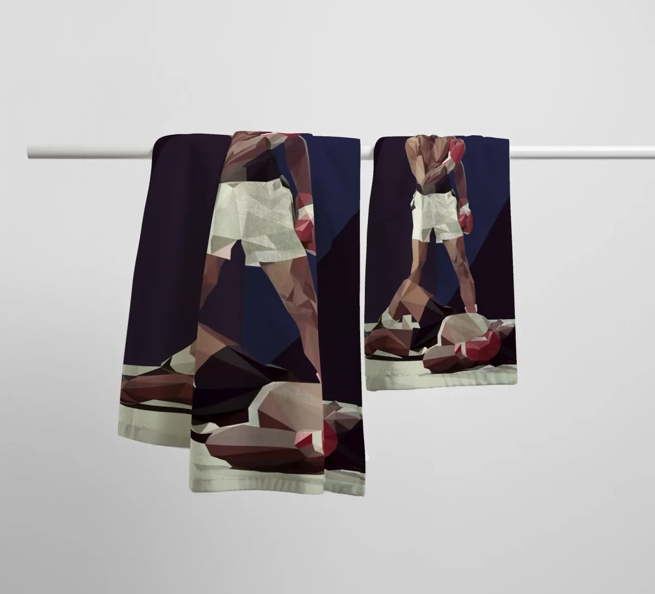 M. Ali Boxing Handtuch von Low poly art