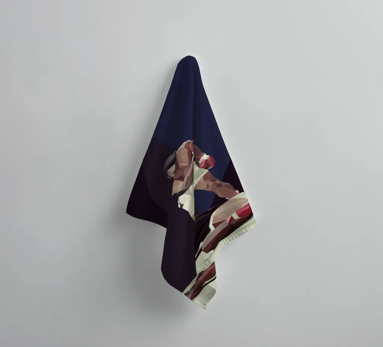 M. Ali Boxing Handtuch von Low poly art