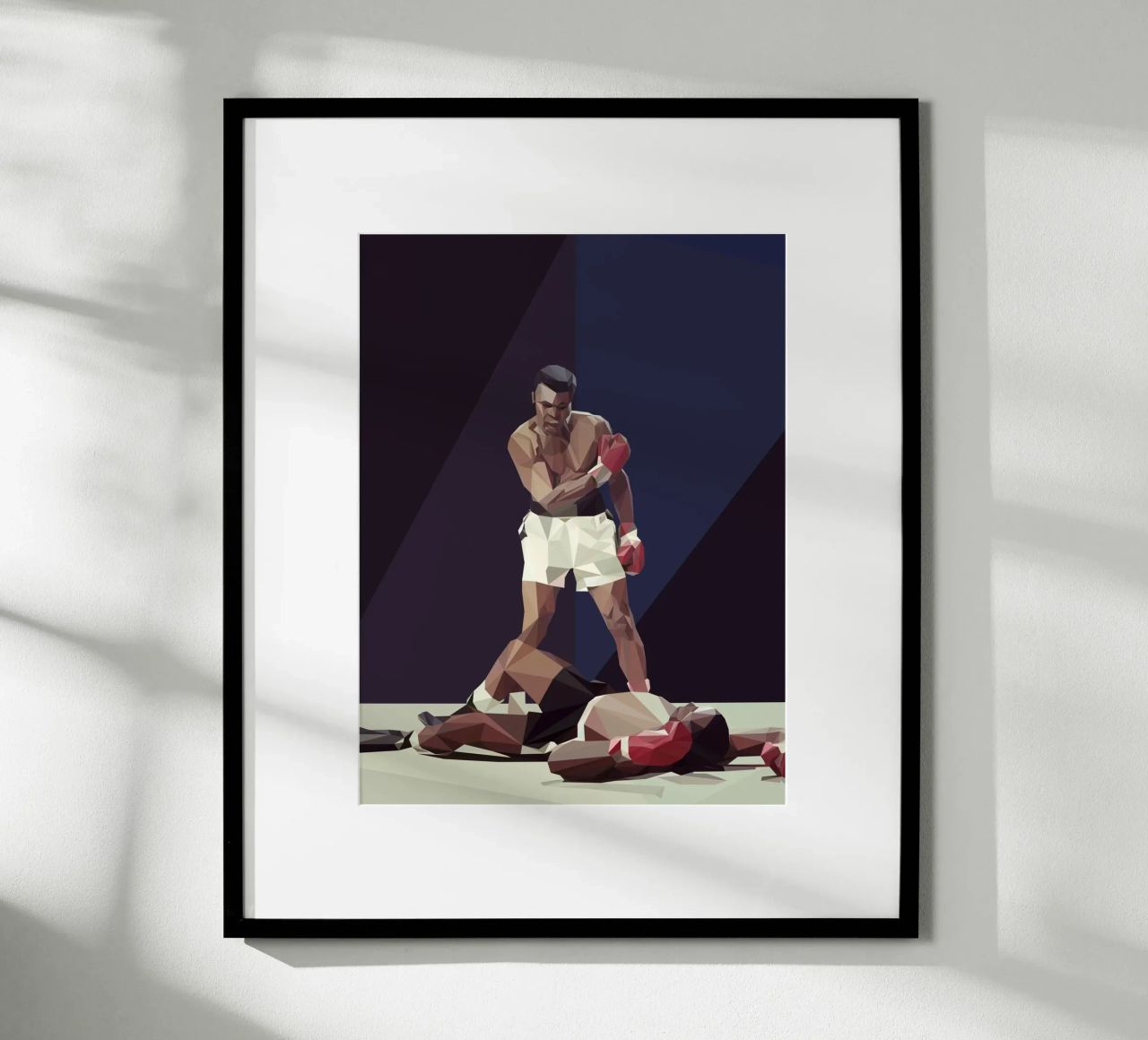 M. Ali Boxing poster by Low poly art