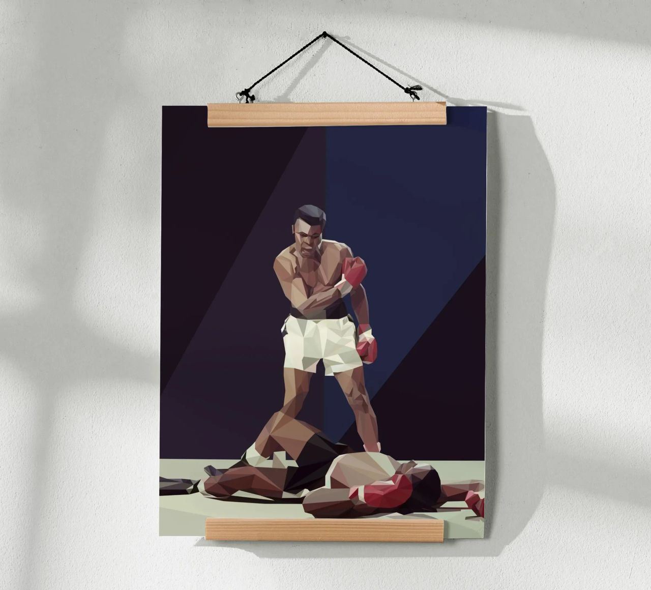 M. Ali Boxing poster by Low poly art