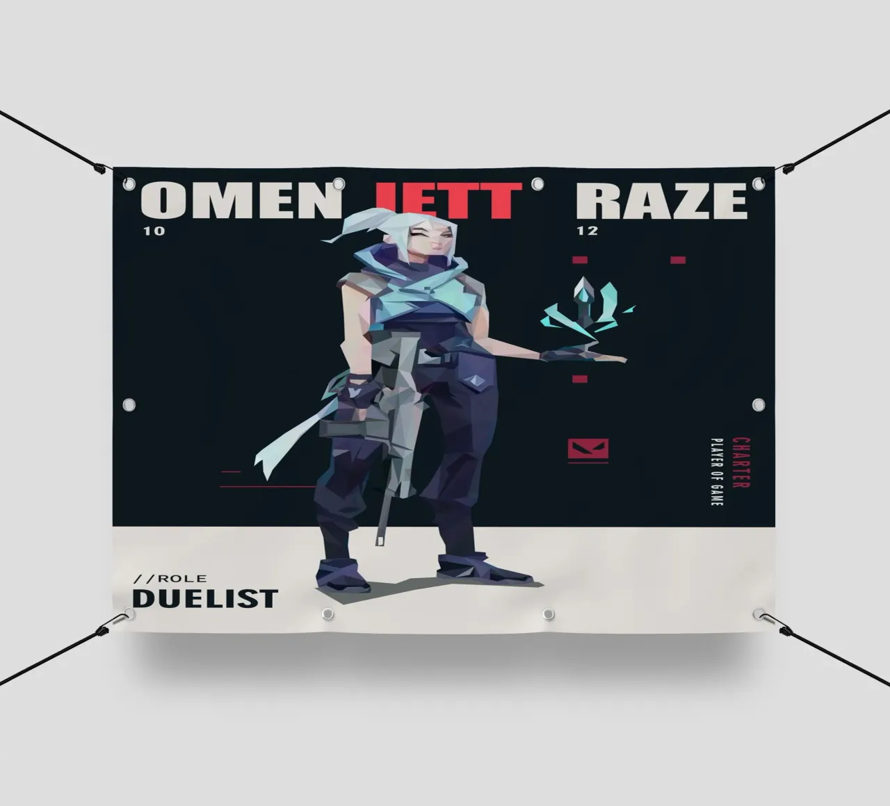 Jett Character game telo in pvc da Low poly art