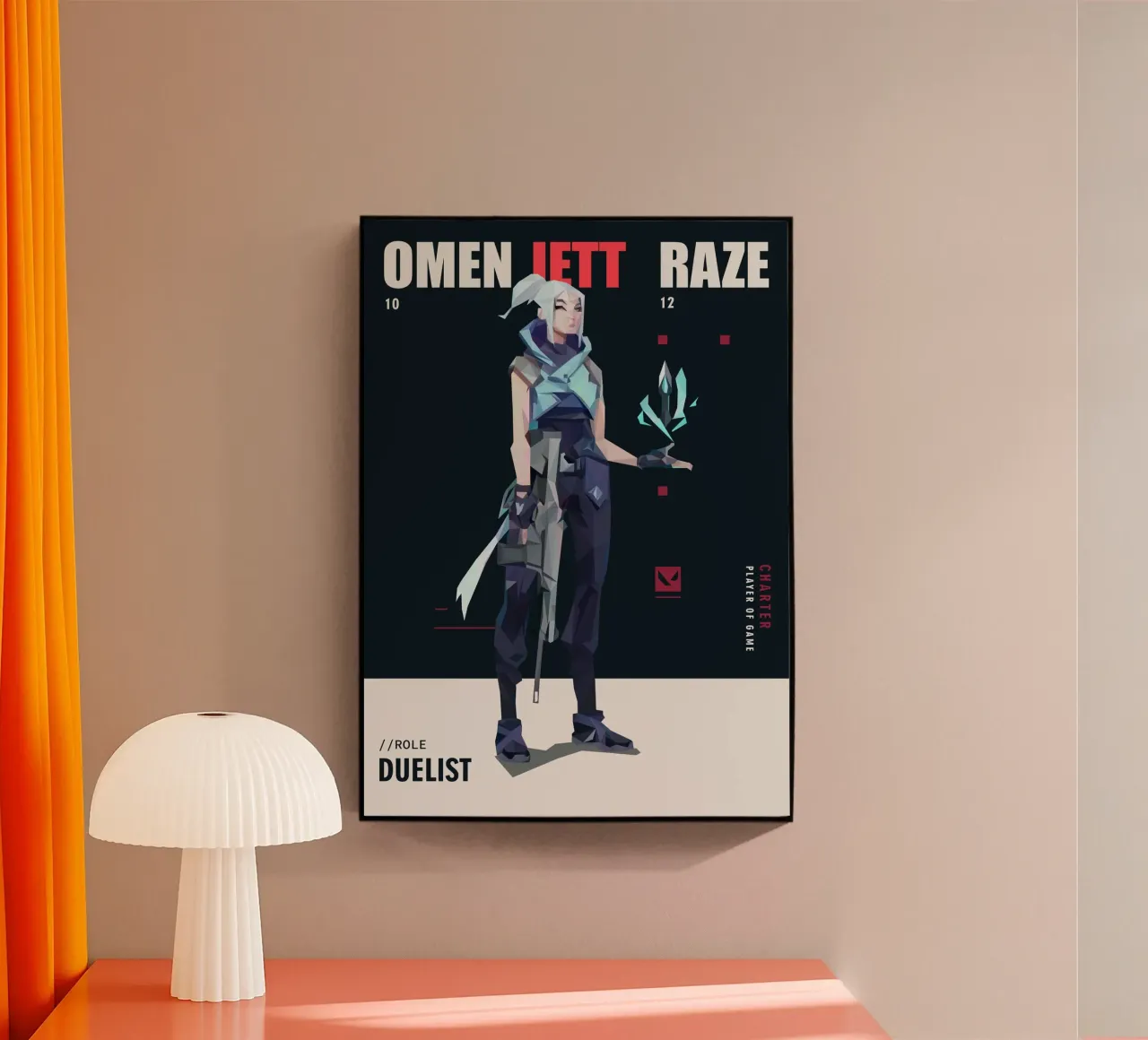 Jett Character game plexiglass da Low poly art