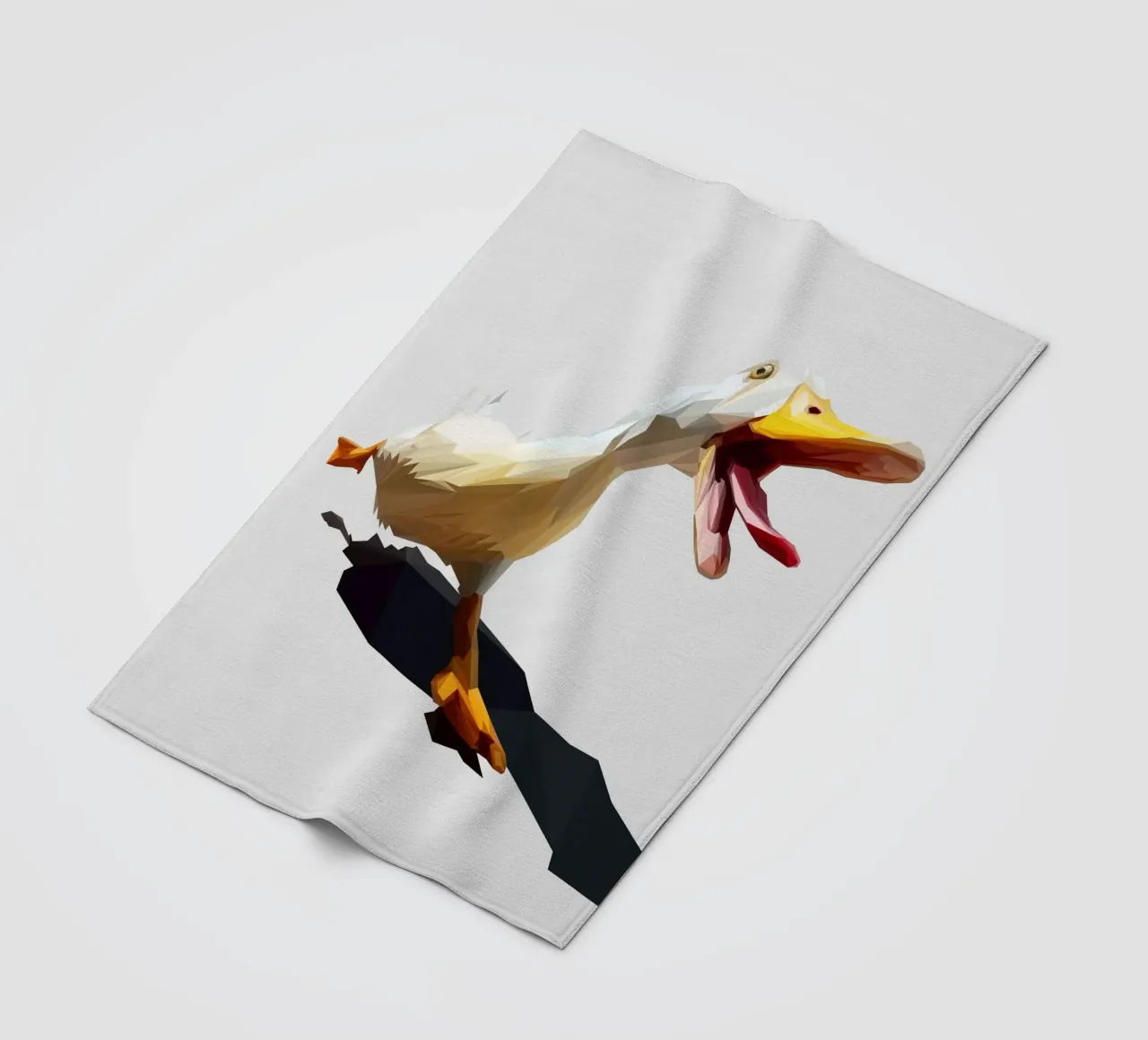 Running Duck coperta in pile da Low poly art