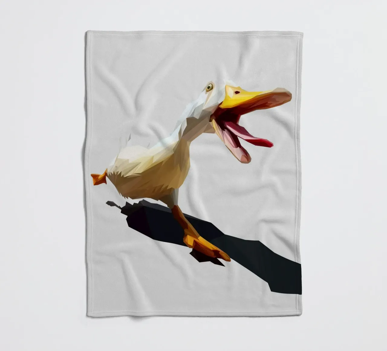 Running Duck coperta in pile da Low poly art