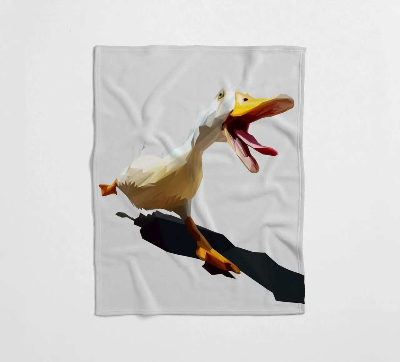 Running Duck coperta in pile da Low poly art