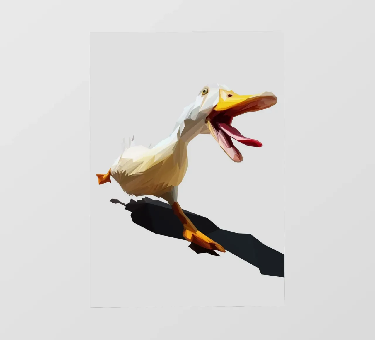 Running Duck pellicola backlit da Low poly art