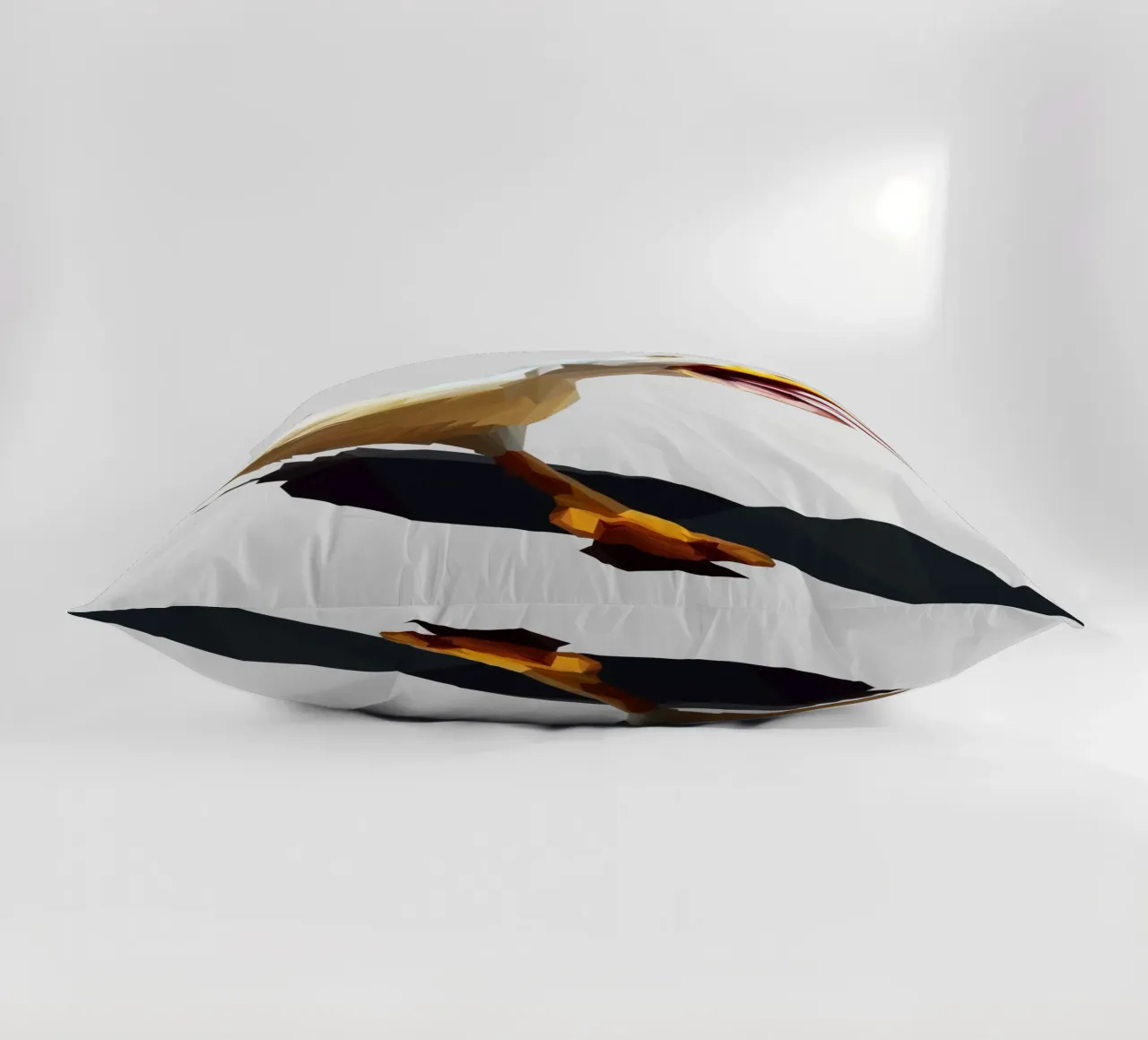 Running Duck cuscino da Low poly art