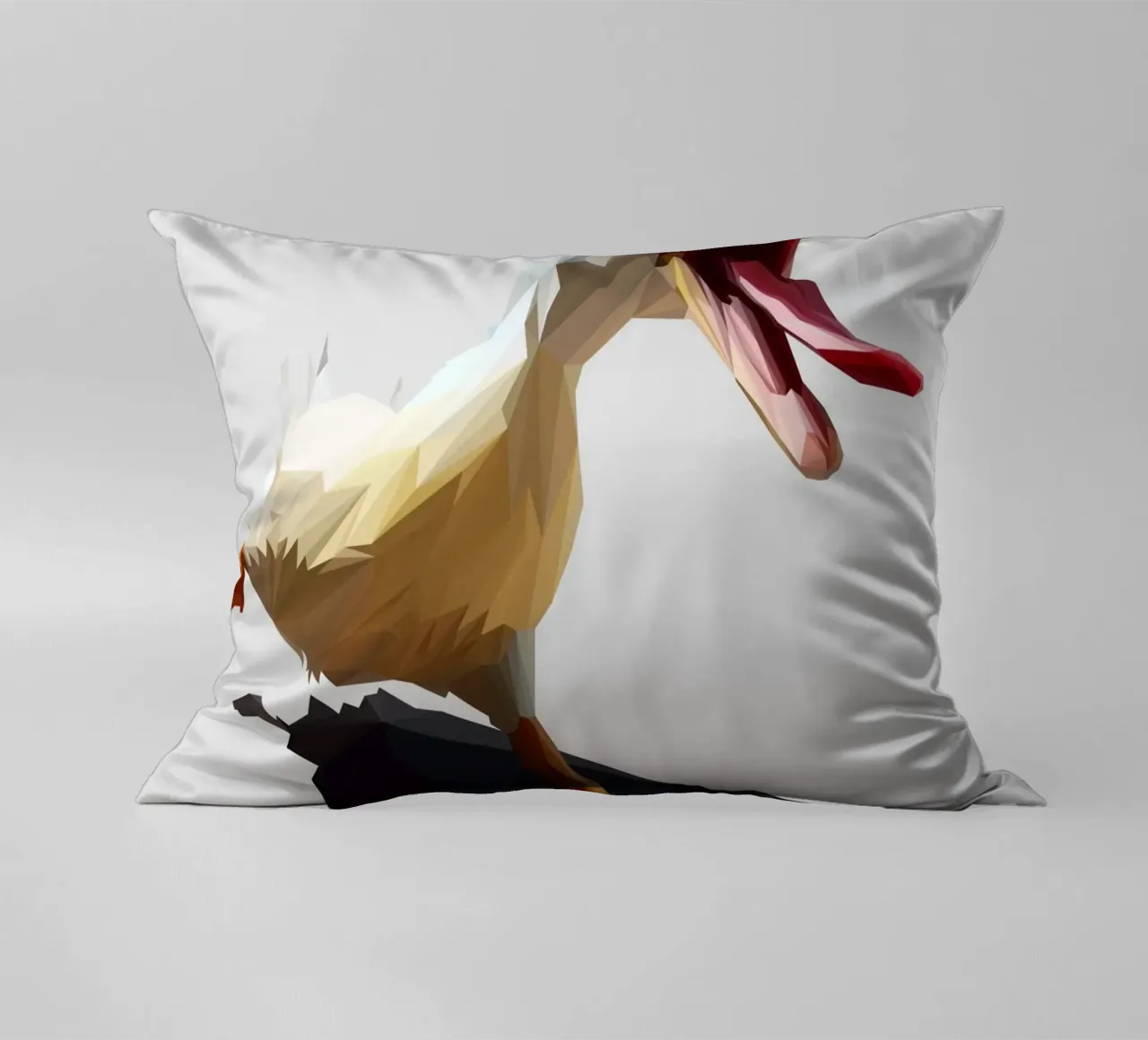 Running Duck cuscino da Low poly art