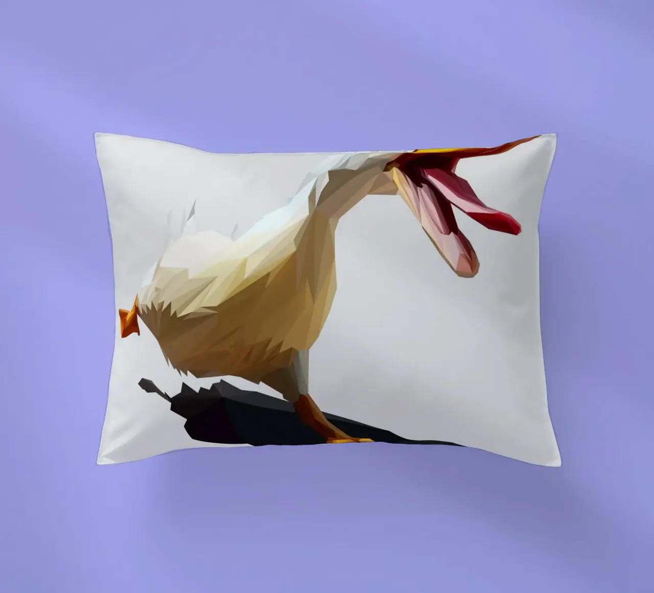 Running Duck cuscino da Low poly art