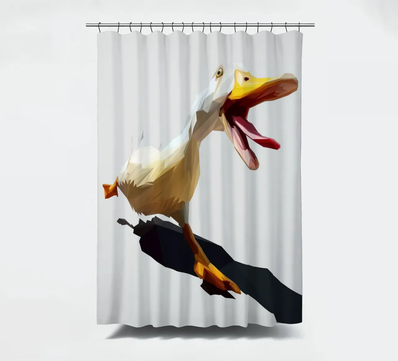 Running Duck tenda da doccia da Low poly art