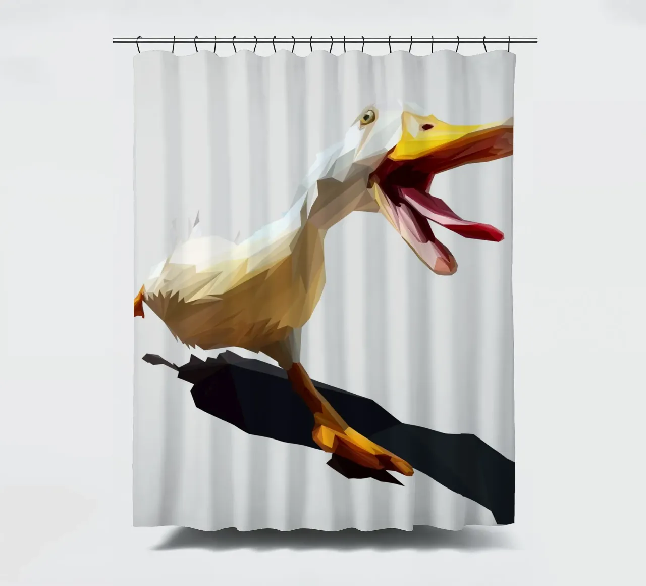 Running Duck tenda da doccia da Low poly art