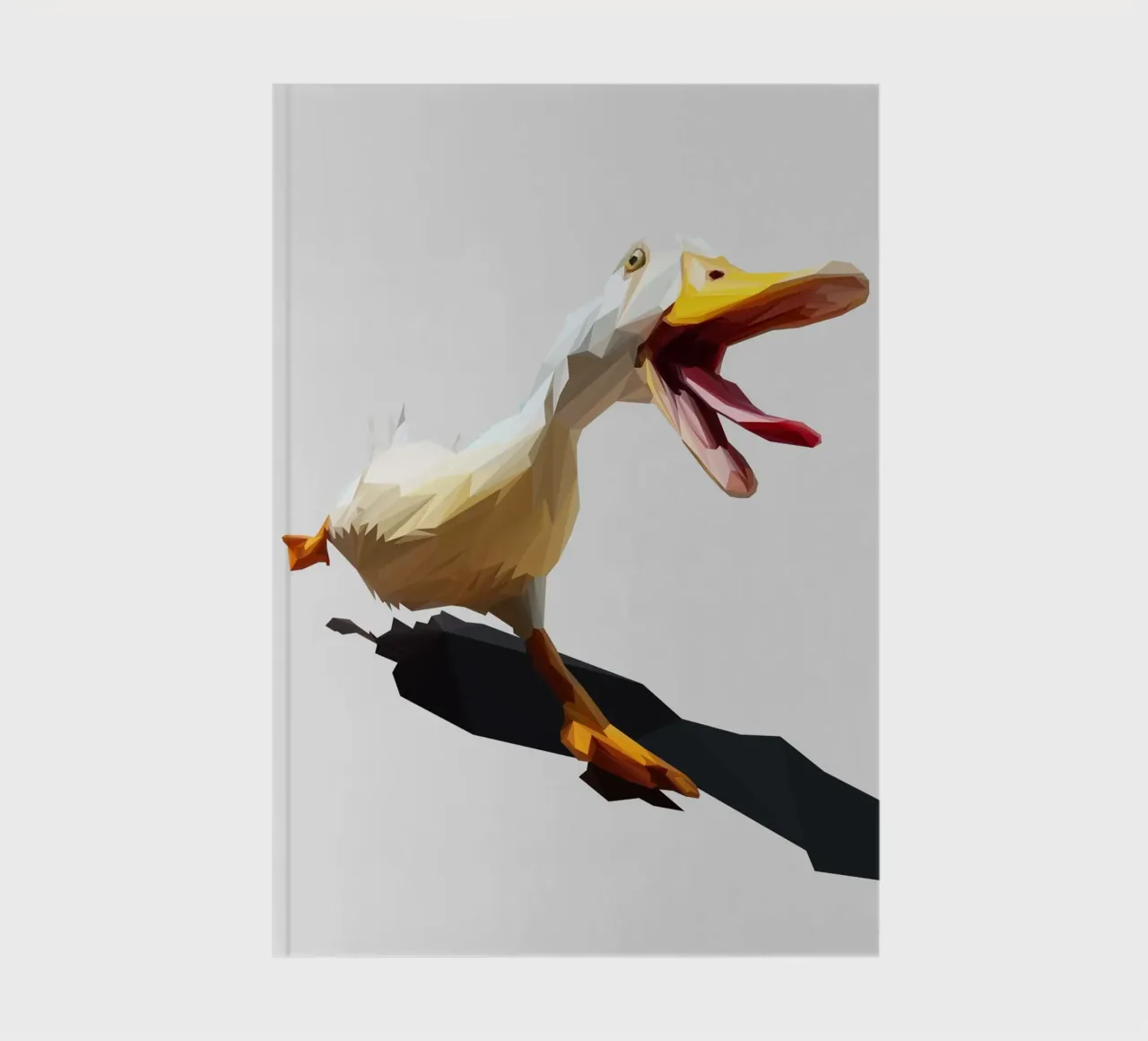 Running Duck notebook by Low poly art