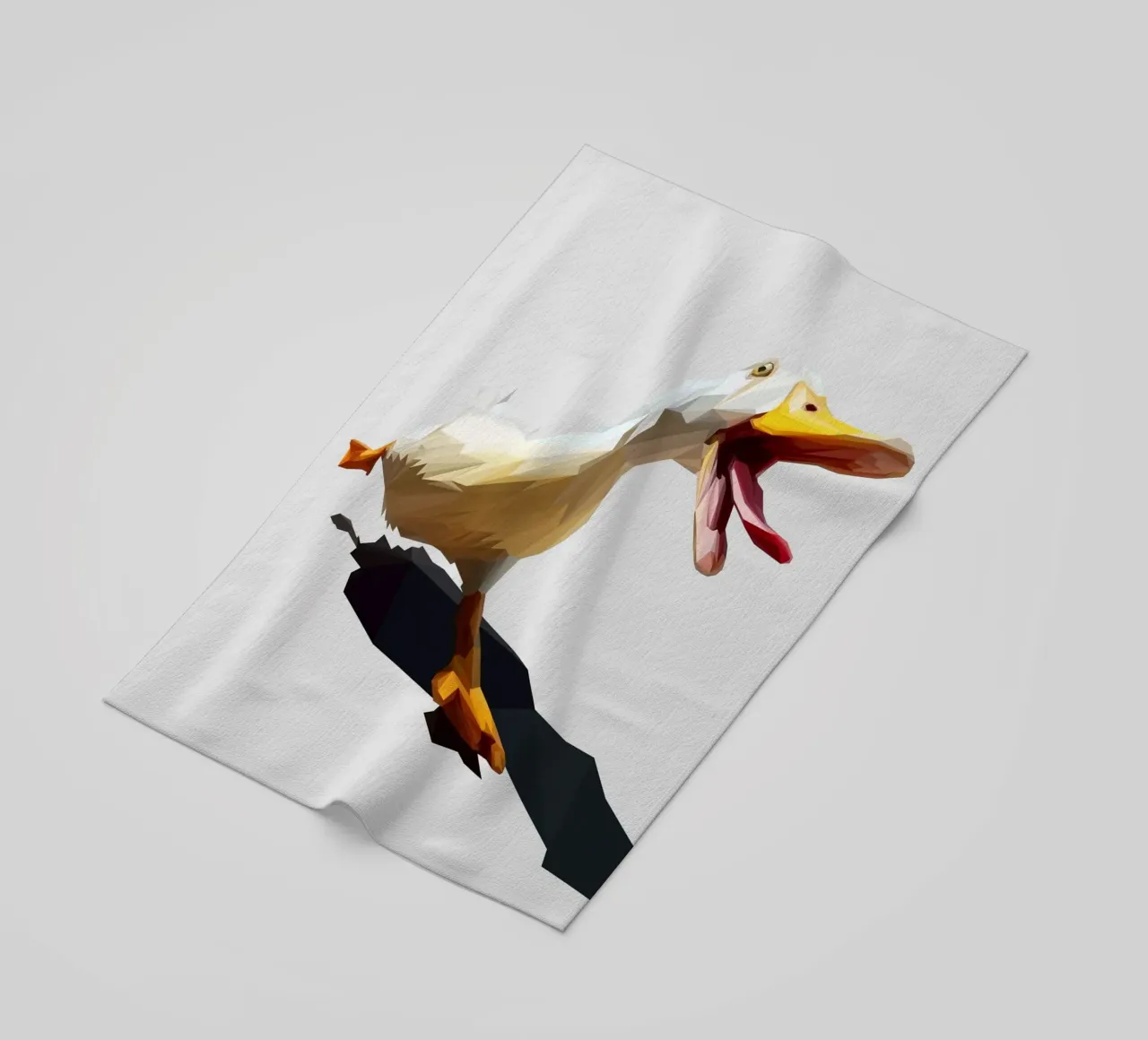 Running Duck telo mare da Low poly art