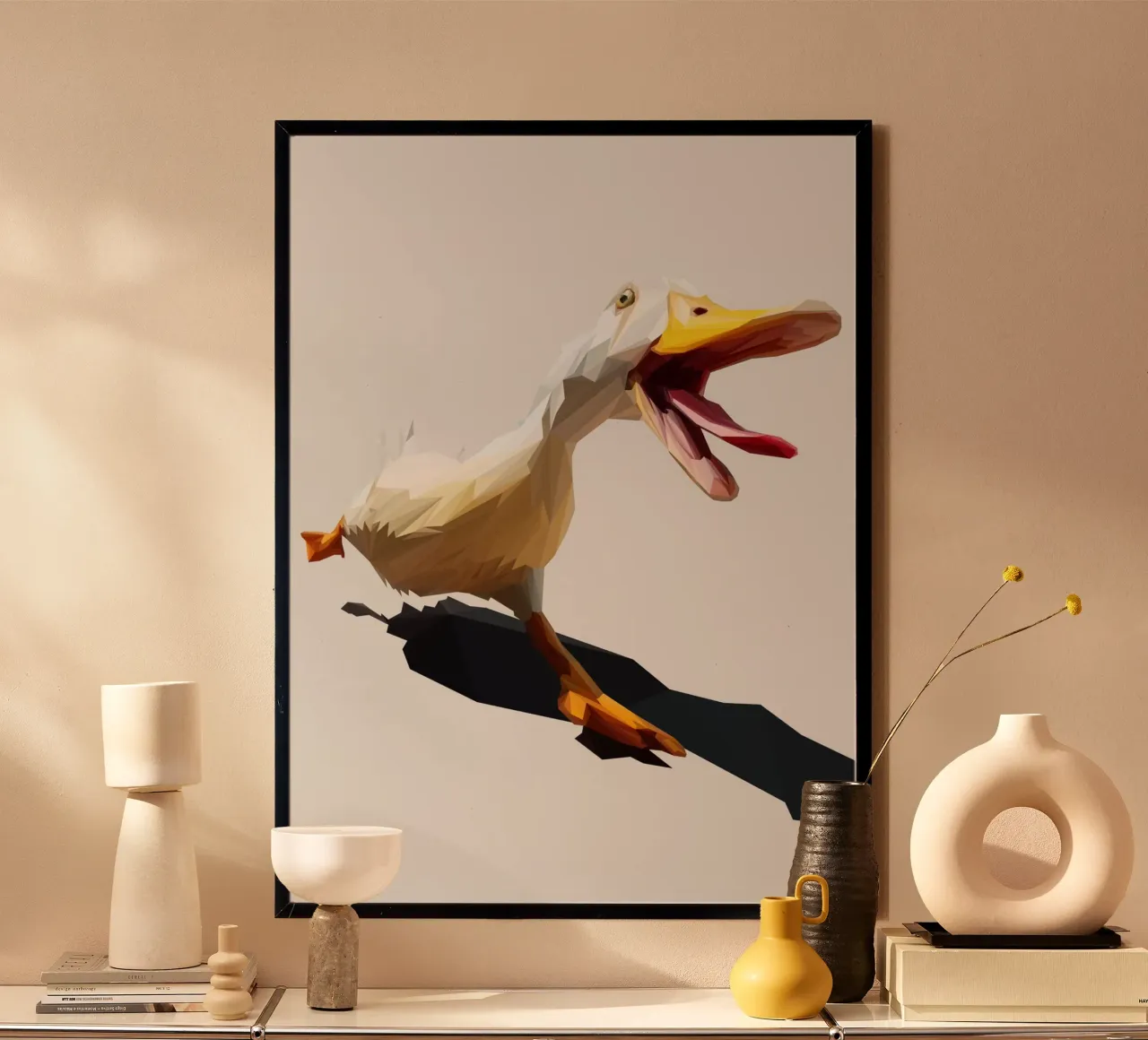 Running Duck poster da Low poly art