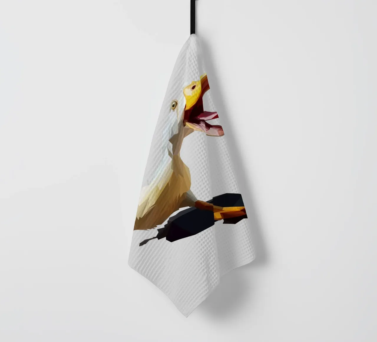 Running Duck canovaccio da cucina da Low poly art