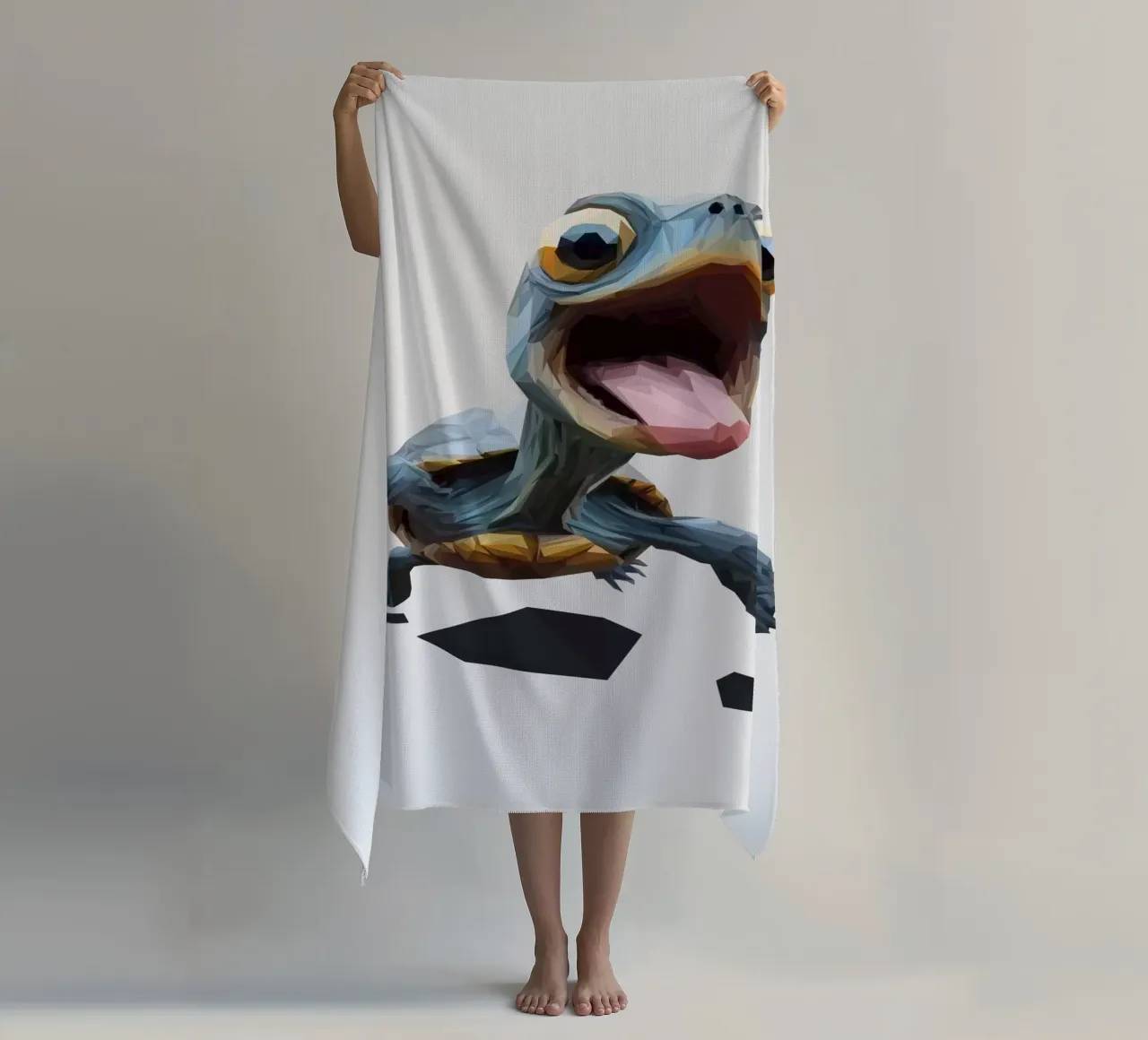 Little Turtle telo mare da Low poly art
