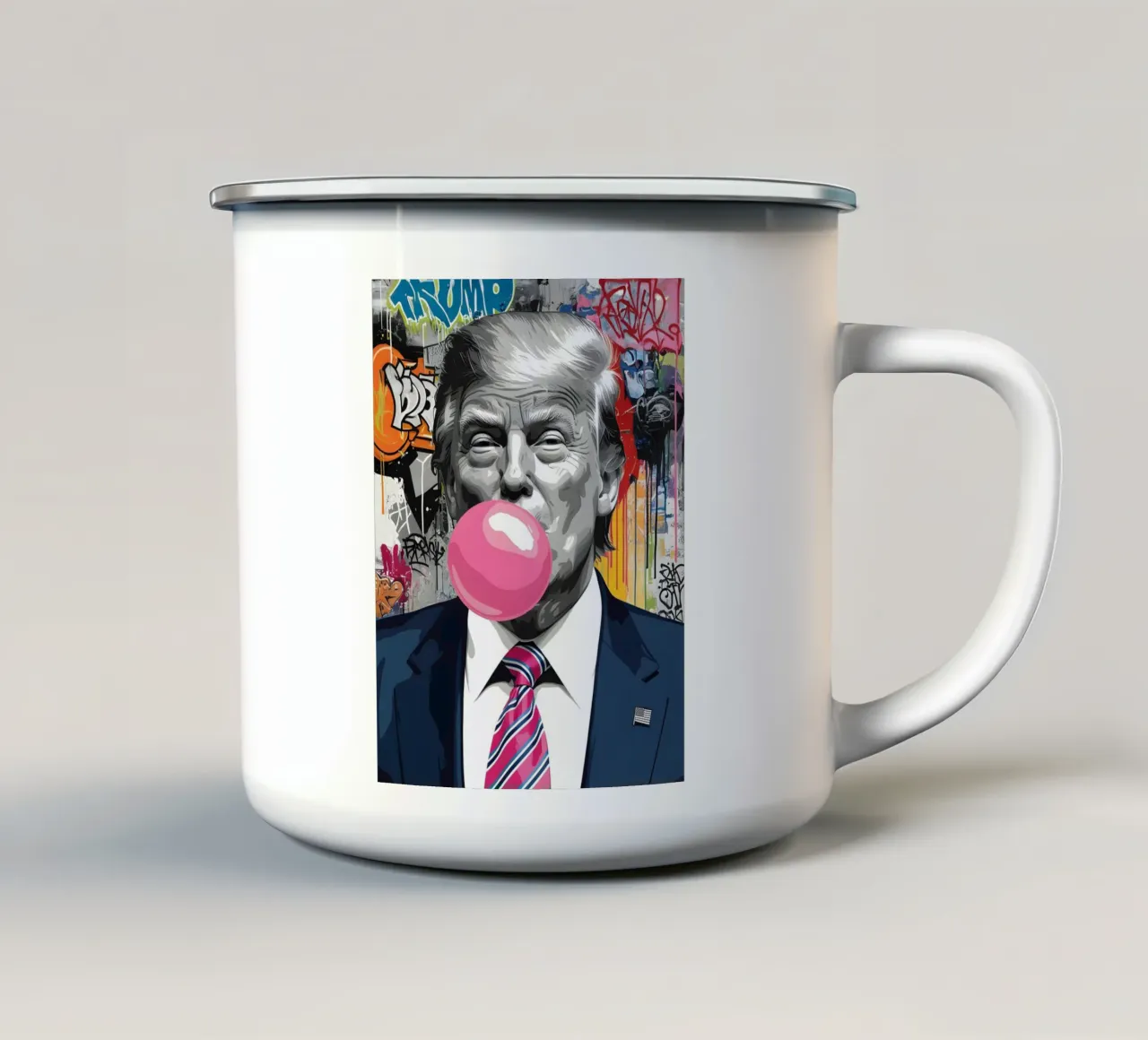 Trump Street Art tazza in smalto da Low poly art