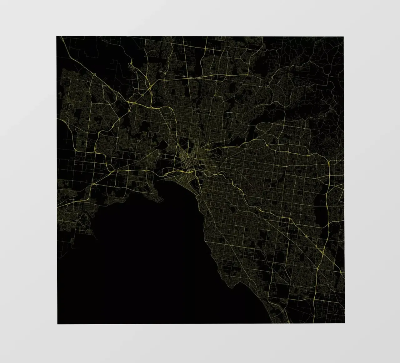 Traffic Melbourne Yellow pellicola backlit da Urban Maps
