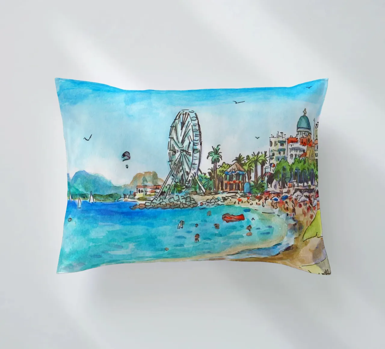 Spiaggia di Saint-Raphael cuscino da C.WILL