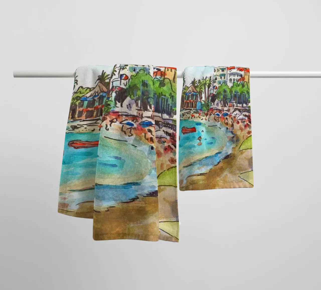 Spiaggia di Saint-Raphael asciugamano da bagno da C.WILL