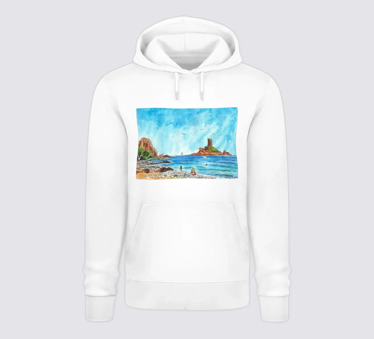 Spiaggia di Dramont felpa con cappuccio da C.WILL