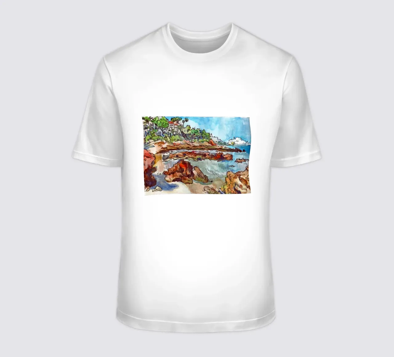 Cove in Peniscola t-shirt da C.WILL