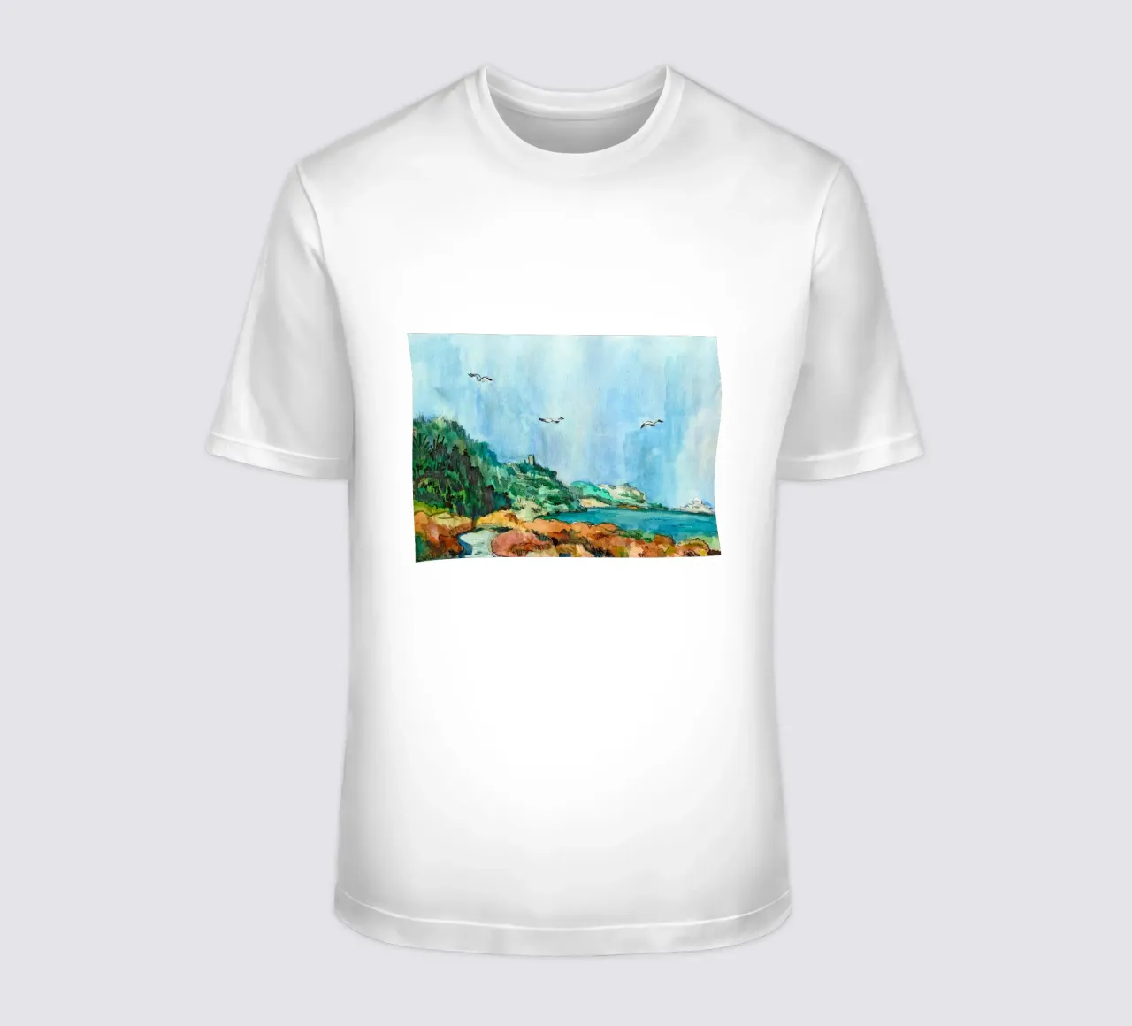 Cove in Peniscola t-shirt da C.WILL