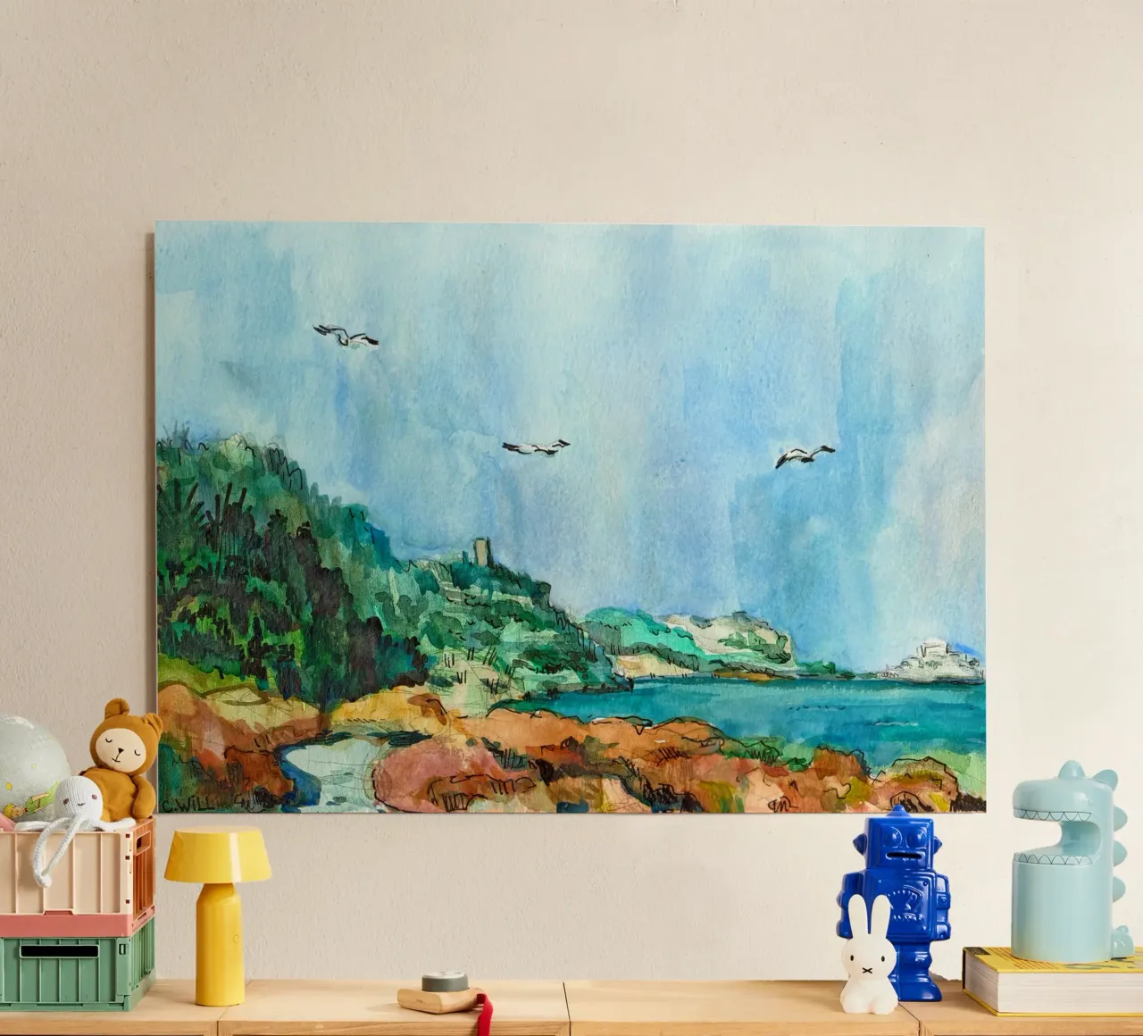 Cove in Peniscola forex plate by C.WILL